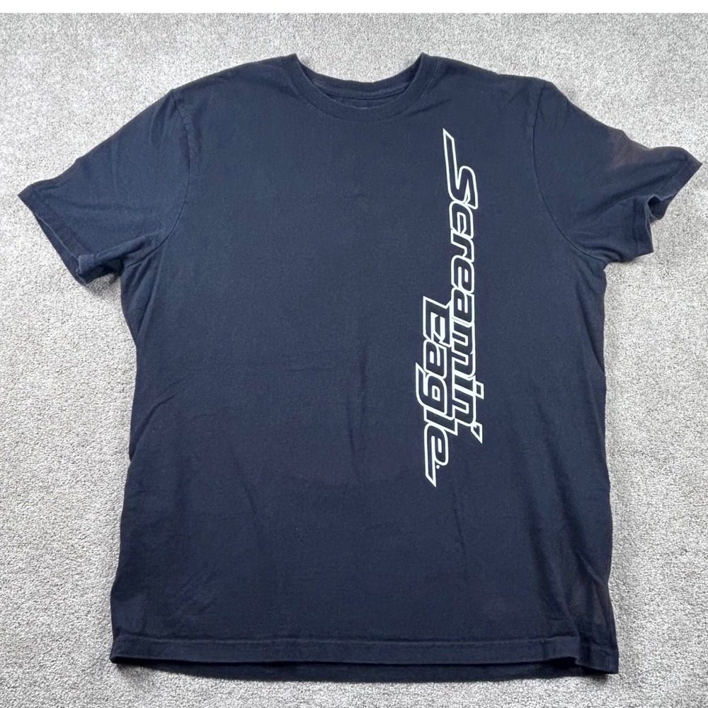Harley-Davidson Mens Screamin Eagle Graphic T-Shirt Black Large SYN3 SE Logo